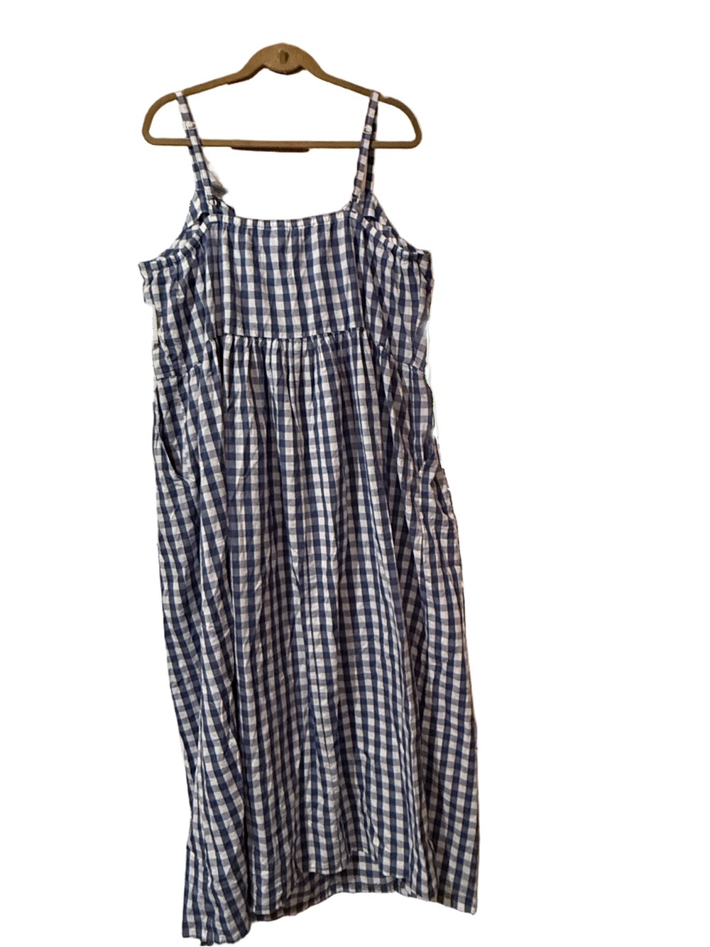 NWT  Old Navy Plus Size Gingham Spaghetti-Strap Maxi Dress  XXL 🤍💙🤍BC BAG 08 - Picture 5 of 6